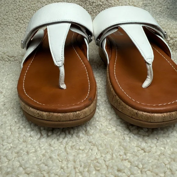 Fitflop Remi Adjustable Toe-Thongs Urban White Leather Size US 08 - Picture 4 of 15